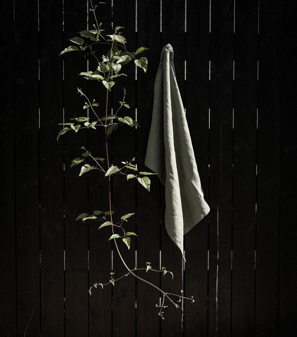 Thumbnail: Psyrri Linen Kitchen Towel, Moss Green