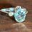 Thumbnail: Sterling Silver Prasiolite and Citrine Ring Size 7