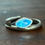 Thumbnail: Sterling Silver Blue Topaz Semi Precious Ring December Birthstone