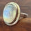Thumbnail: Sterling Silver Rainbow Moonstone Ring, Size 5 1/2