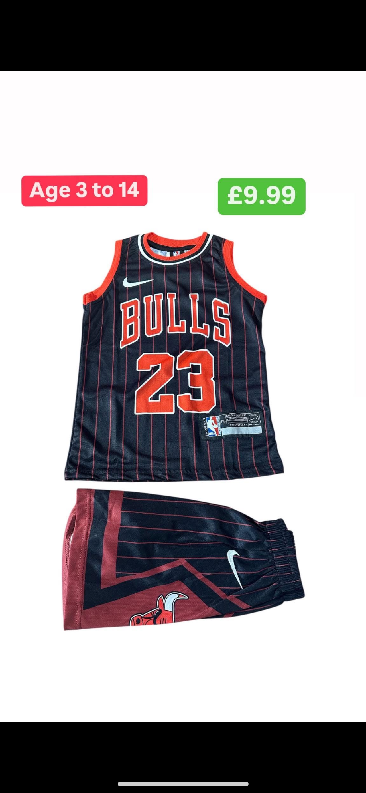 CHICAGO  BULLS BASKETBALL KITS FOR KIDS