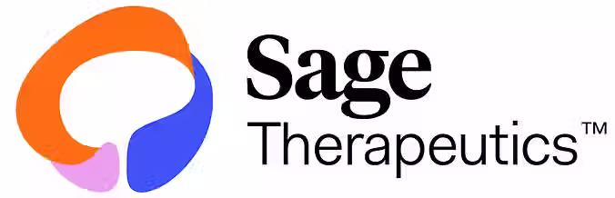 Sage Therapeutics logo supporting mental health treatment and research