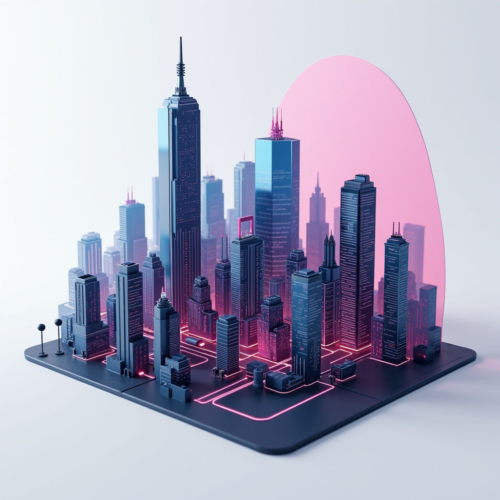 Cyberpunk Cityscape Render