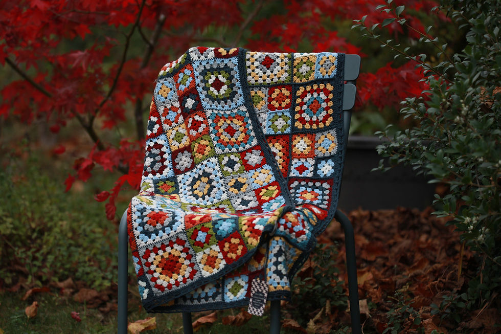 Plaid granny en laine