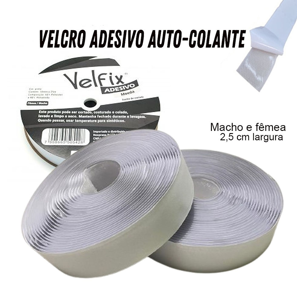 Miniatura: FECHO DE CONTATO ADESIVO  BRANCO 25MM