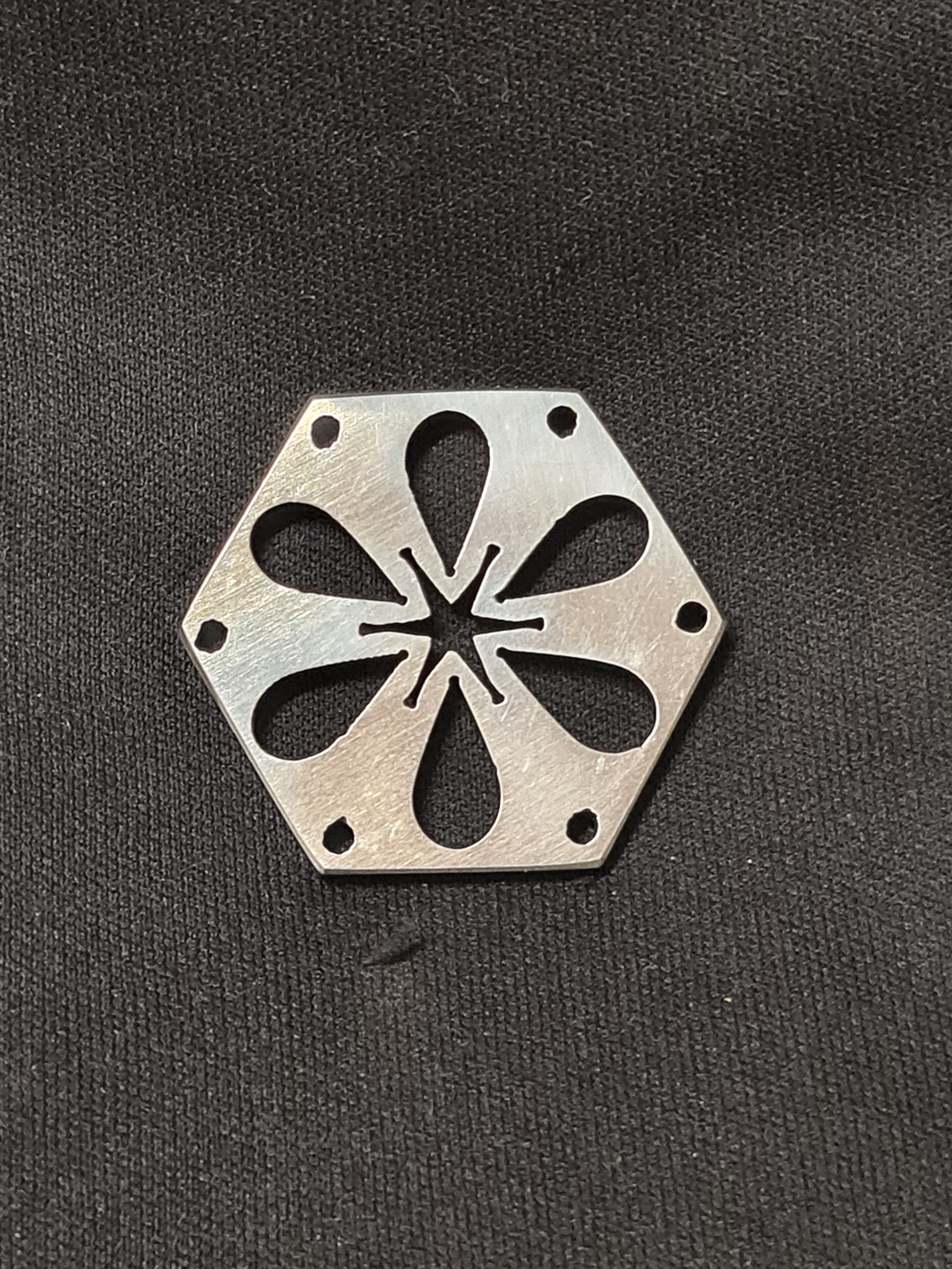 Stainless Steel Hexagonal Tear Drop Sensory Coin