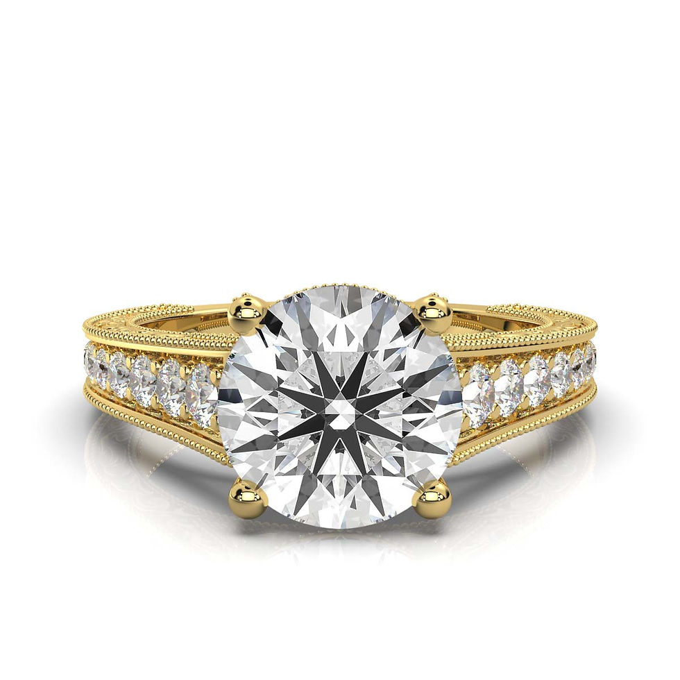 Thumbnail: 18K Solid Gold Solitaire Lab Grown Diamond Ring