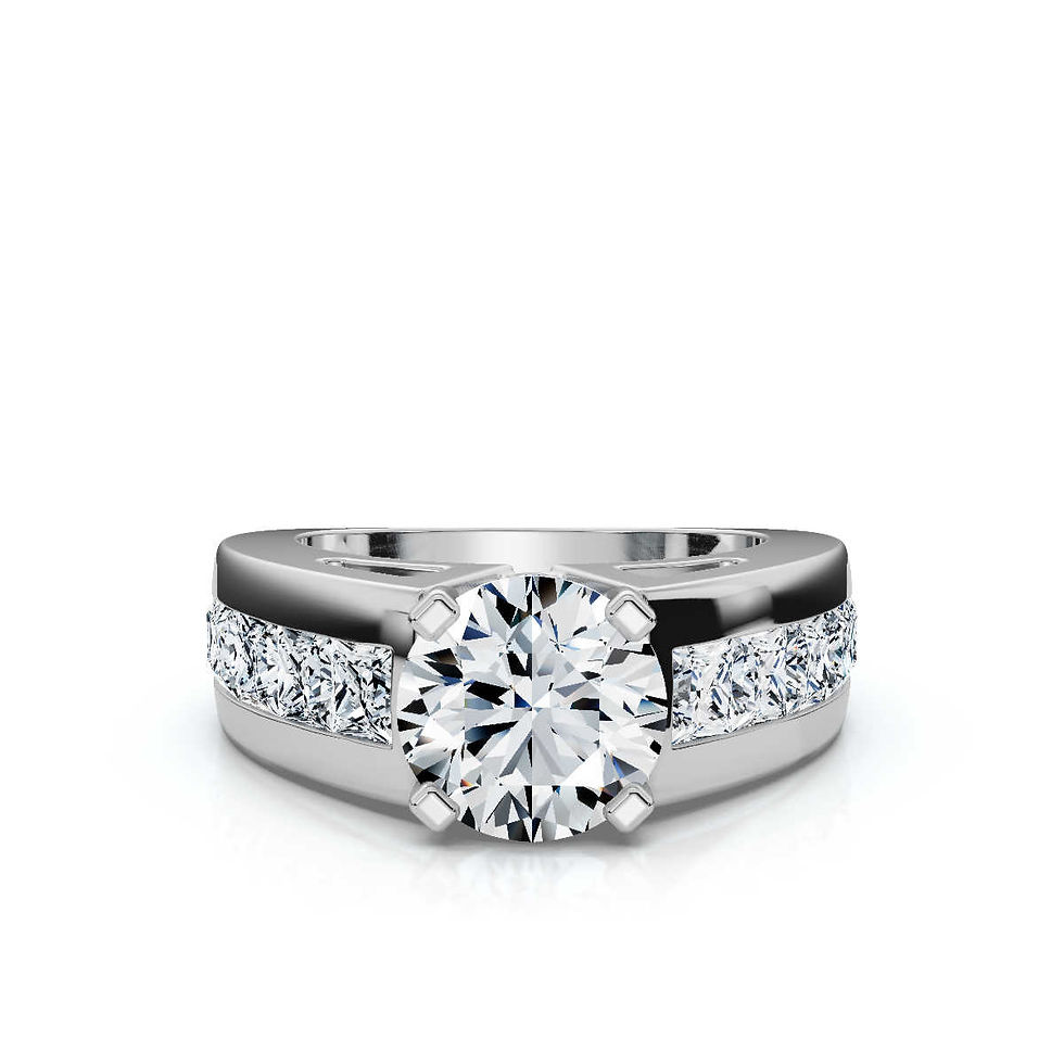 Thumbnail: 18K White Gold 2.8ct Lab Grown Diamond Engagement Ring