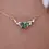 Thumbnail: Elegant 18K Solid Gold Necklace Featuring Green Montana Sapphire Cluster
