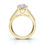Thumbnail: 18K Yellow Gold 2.5ct Round Shape Lab Grown Diamond Ring