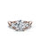 18K Rose Gold Three Stone Lab Grown Diamond Engagement Ring