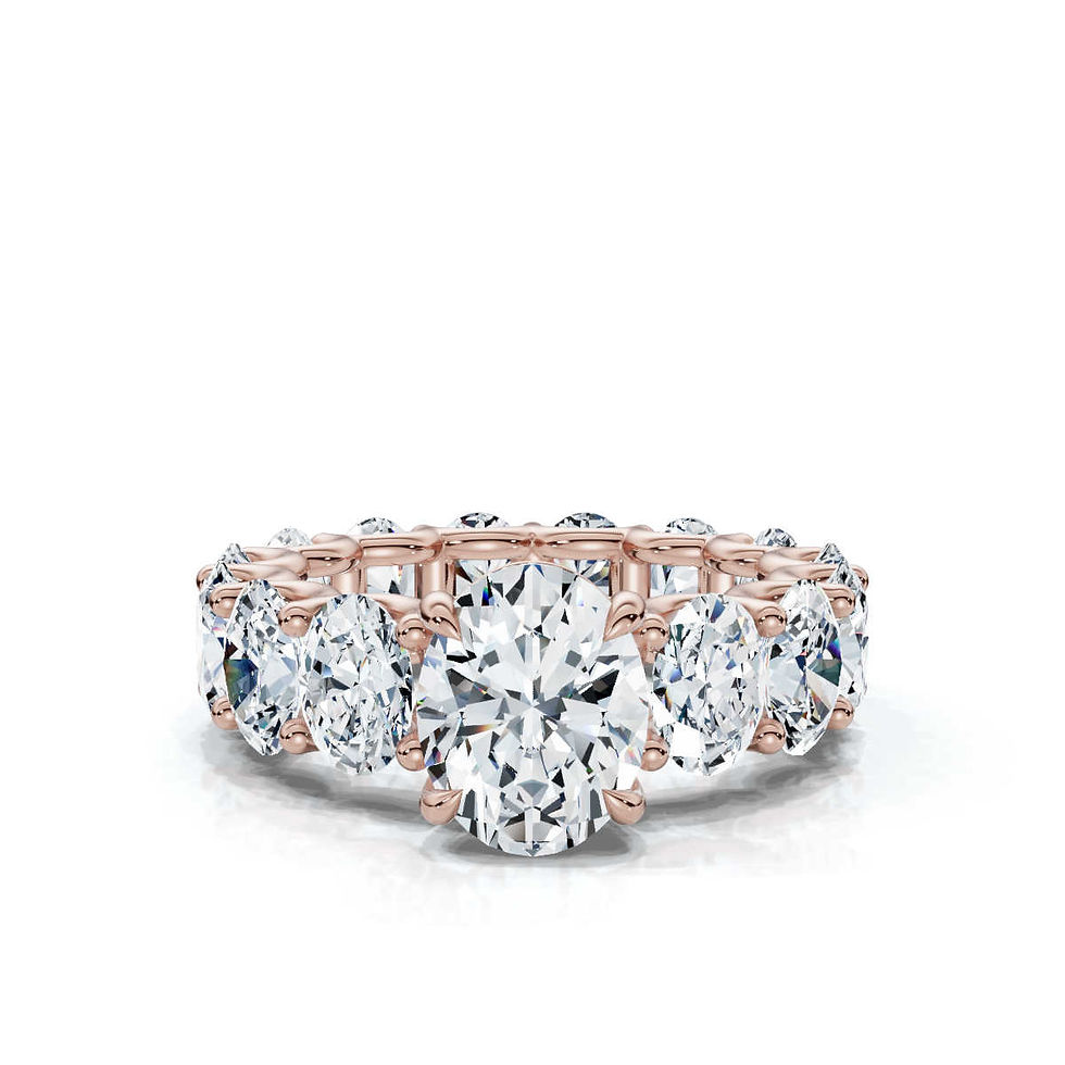 Thumbnail: 18K Rose Gold Solitaire Lab Grown Diamond Engagement Ring