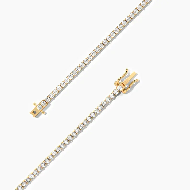 Solid Gold Tennis Bracelet