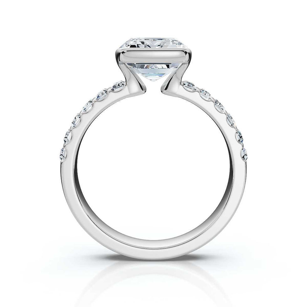 サムネイル： 14K Rose Gold Diamond Engagement Ring