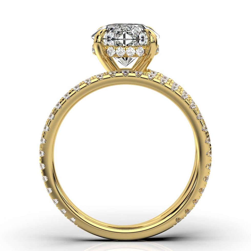 Thumbnail: 18K Yellow Gold Lab Grown Diamond Ring