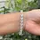 Thumbnail: 18K Gold Clear Quartz Tennis Bracelet