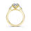 Thumbnail: 14K Gold Three Stone Baguette Lab Grown Diamond Engagement Ring