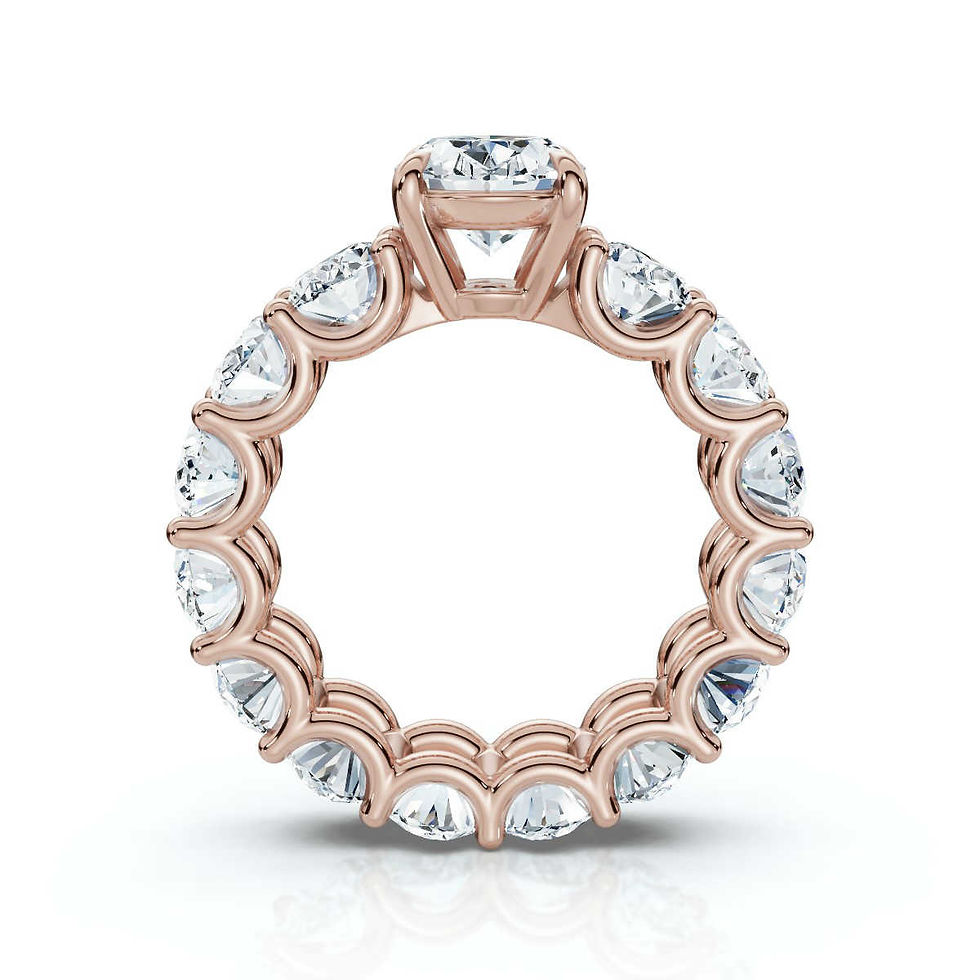 Thumbnail: Rose Gold Solitaire Lab Grown Diamond Engagement Ring
