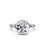 Thumbnail: Solid White Gold Tulip Shape Lab Grown Diamond Engagement Ring