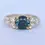 Thumbnail: Elegant 18K Solid Gold Teal Green Montana Sapphire Engagement Ring