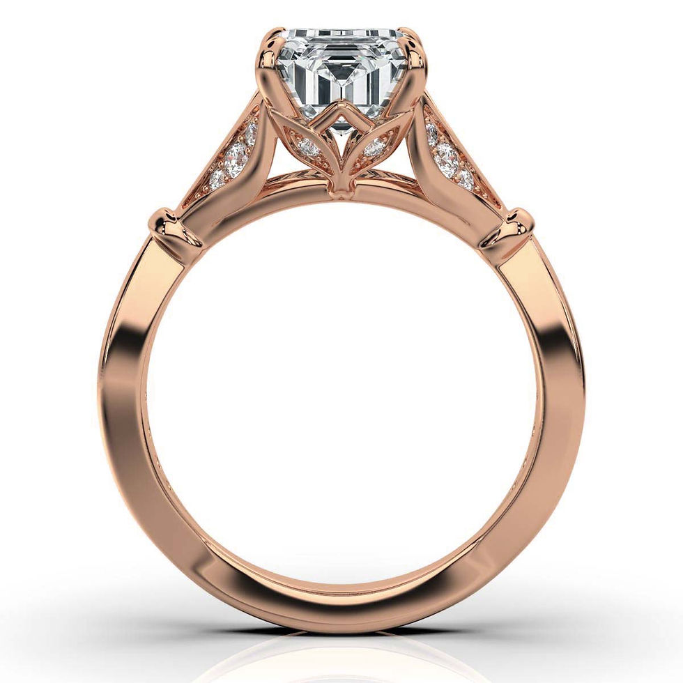 Thumbnail: 18K Rose Gold Lab Grown Diamond Engagement Ring