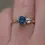 Two-Stone Engagement Ring in 18K Solid Gold – Timeless Beauty
