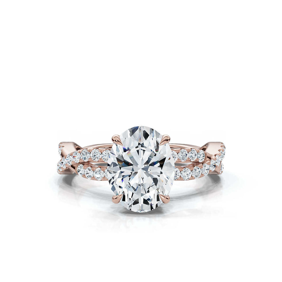 Thumbnail: 18K Rose Gold 2.5ct Solitaire Lab Grown Diamond Ring