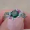 Thumbnail: 18K Gold Teal Green Sapphire Cluster Ring – Enchanted Garden Inspired