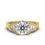 Thumbnail: 14K Solid Gold Trapezoid Round Shape Lab Grown Diamond Ring