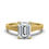 Thumbnail: 14K Solid Gold 2CT Emerald Cut Lab Grown Diamond Engagement Ring