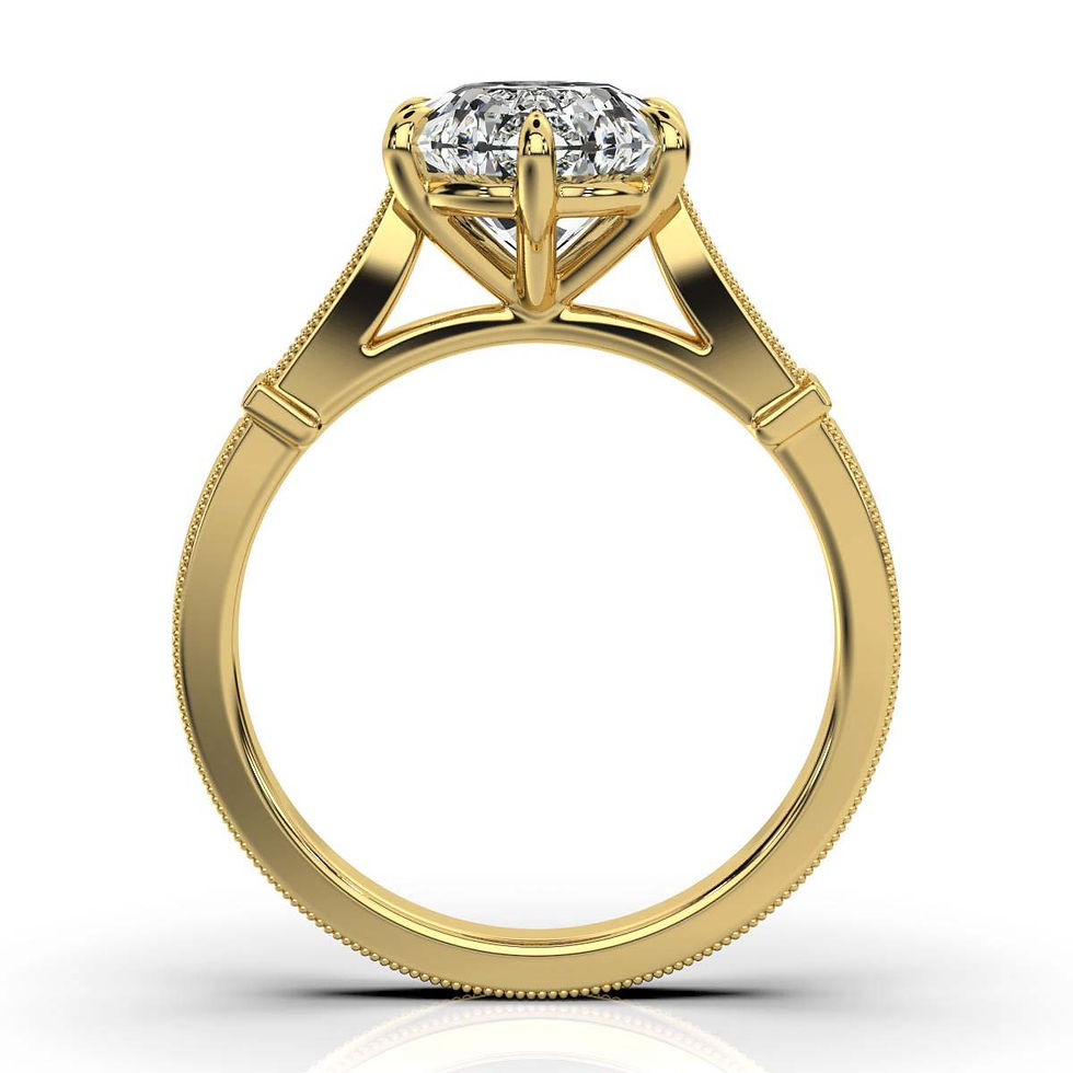 Thumbnail: Solid Gold Solitaire Lab Grown Diamond Engagement Ring