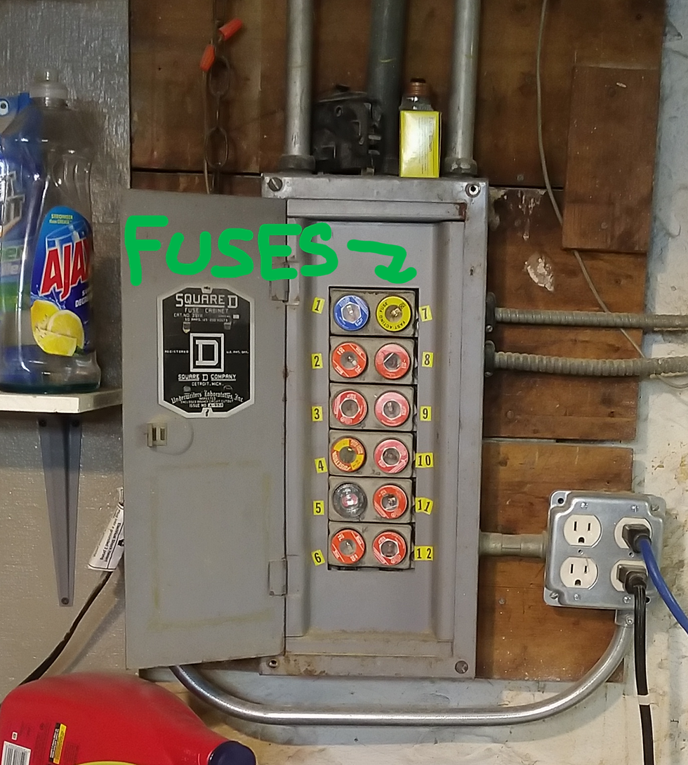 An open fuse box