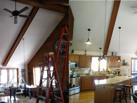 ceiling fan installation before and after