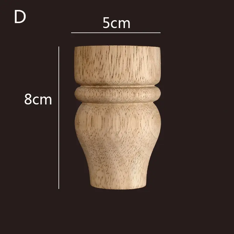 Thumbnail: Round Solid Wood Table Legs for Furniture Wooden Chair Sofa Foot Cabinet Bed