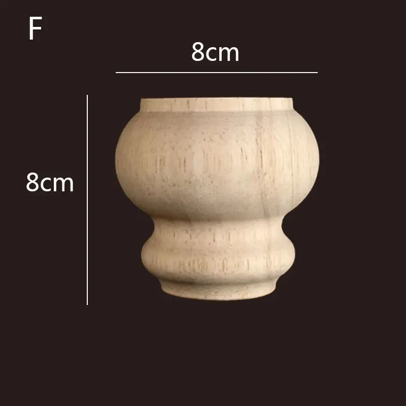 Thumbnail: Round Solid Wood Table Legs for Furniture Wooden Chair Sofa Foot Cabinet Bed