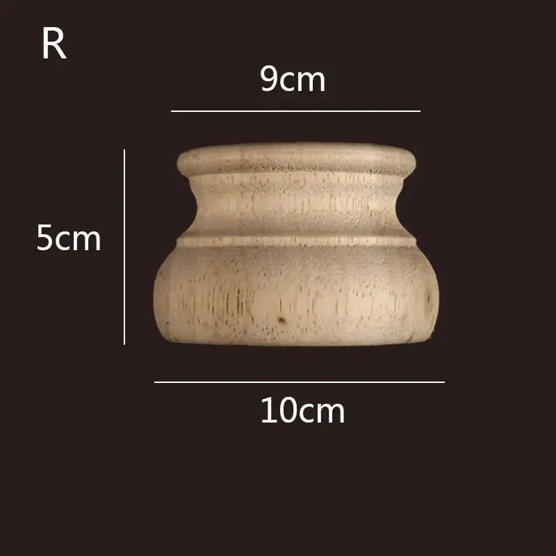 Thumbnail: Round Solid Wood Table Legs for Furniture Wooden Chair Sofa Foot Cabinet Bed