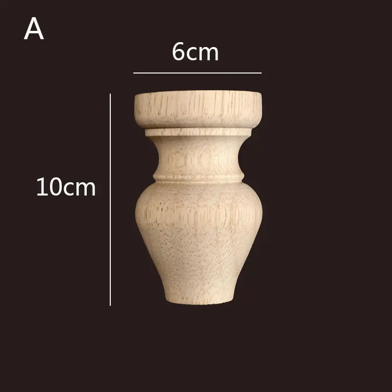 Thumbnail: Round Solid Wood Table Legs for Furniture Wooden Chair Sofa Foot Cabinet Bed