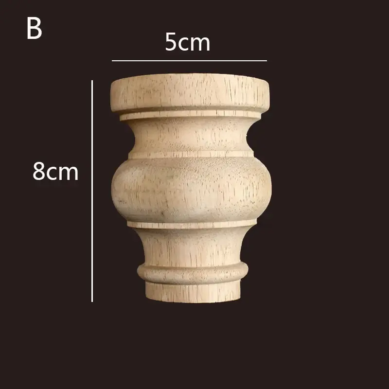 Thumbnail: Round Solid Wood Table Legs for Furniture Wooden Chair Sofa Foot Cabinet Bed