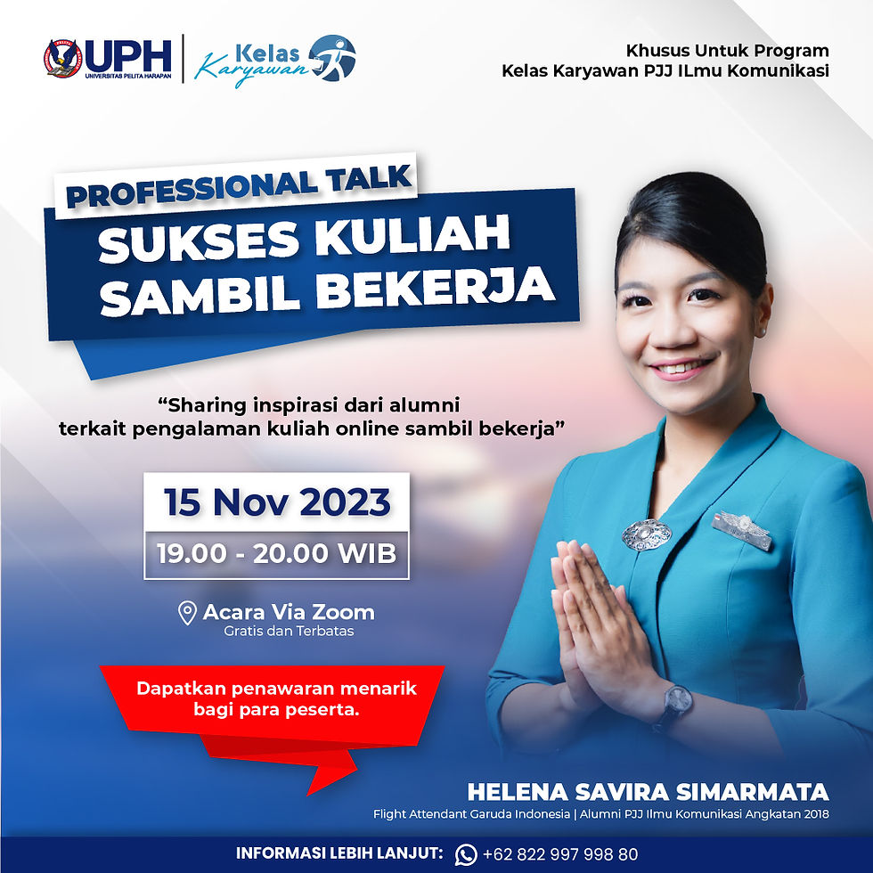 Professional talk: Sukses Kuliah Sambil Bekerja