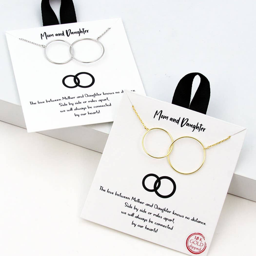Gold-Dipped Mom&Daughter Necklace