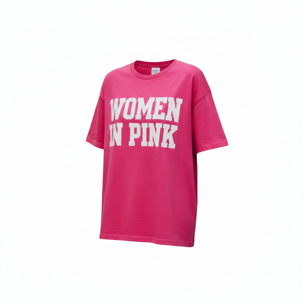 Women In Pink T Shirt