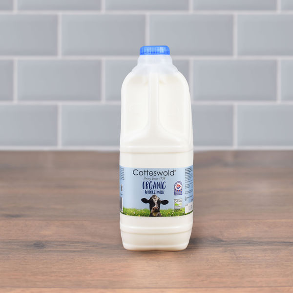 Cotteswold organic whole milk, 2-litre poly