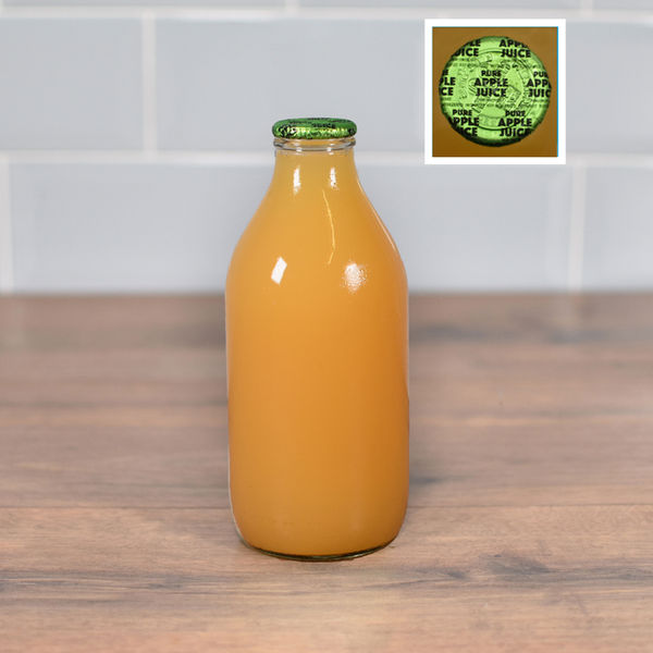 Apple juice, 1-pint glass bottle