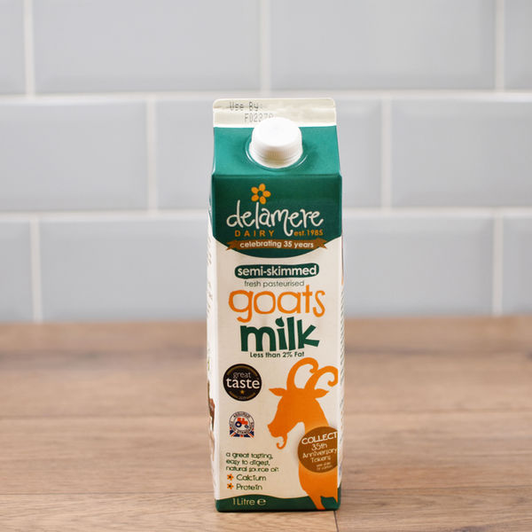 Delamere goat's milk, semi-skimmed, 1-litre carton
