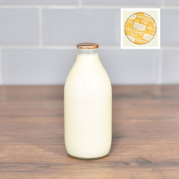 Cotteswold Channel Island (Jersey) milk, 1-pint glass bottle