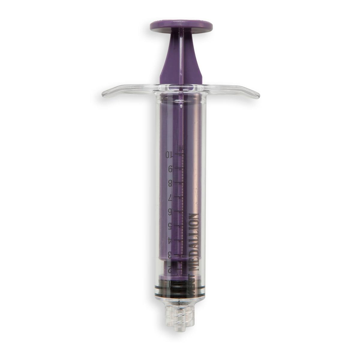 SERINGUE 10 mL TYPE MEDALLION - LLM - PC ABS SI POURPRE