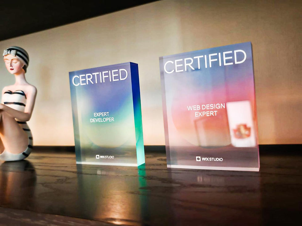 Certifications officielles Wix Web Designer et Développeur obtenues par Evo Consulting