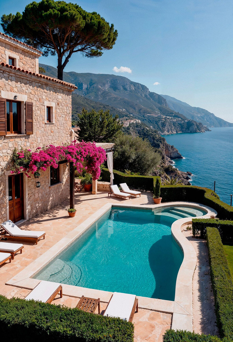 Villa de luxe avec piscine et vue mer en location courte durée à Antibes – Bonnaud Estates