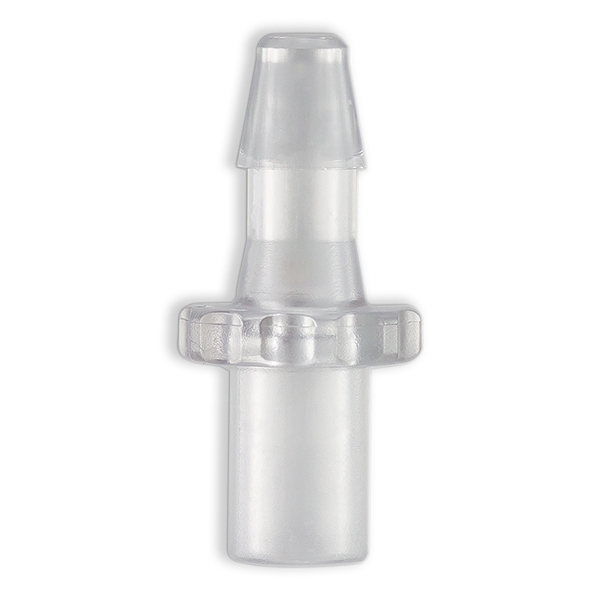 RACCORD POMPE POUR SILICONE ØI 4.0mm / PVC ØE 4.1mm - ABS TRANSP.