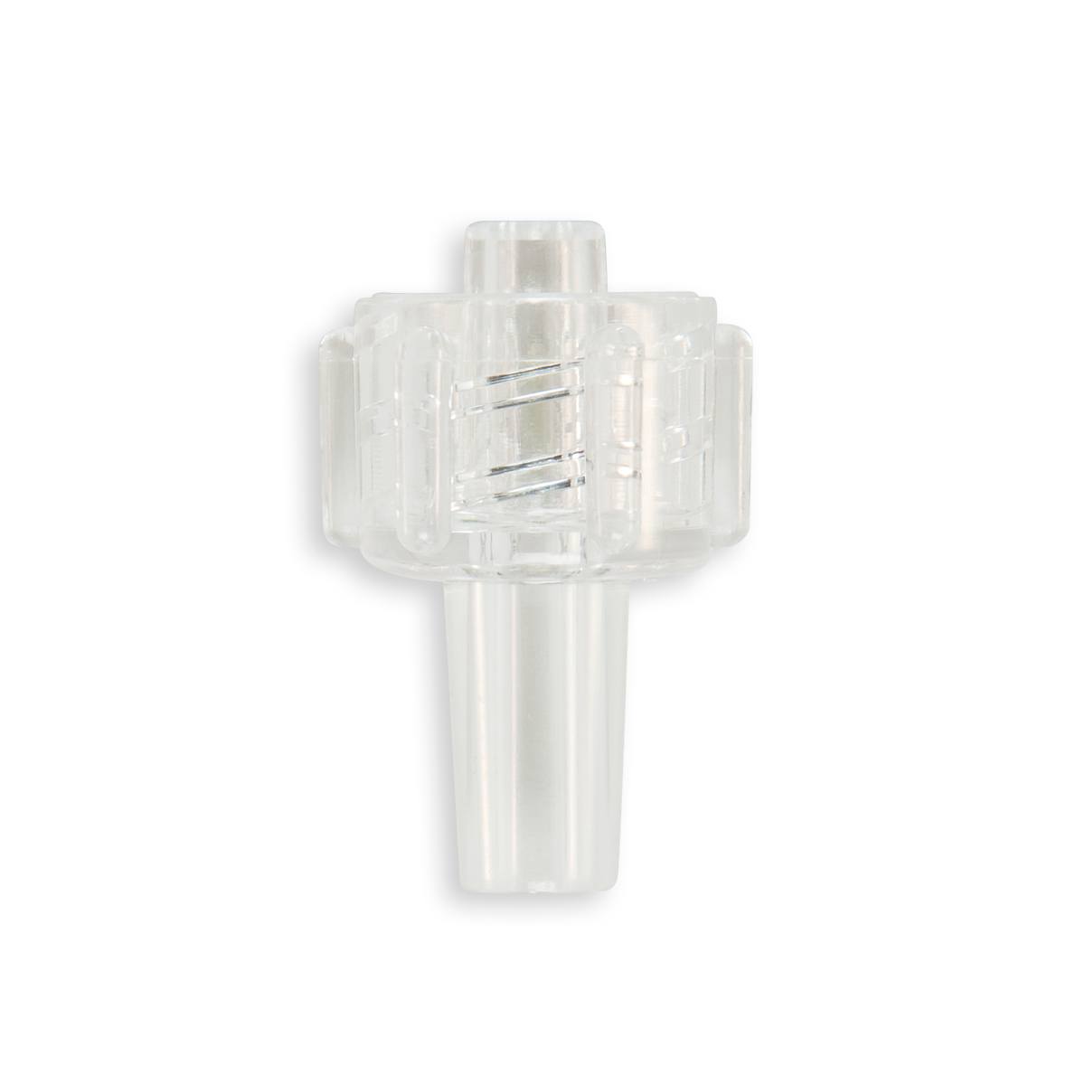 LUER LOCK MALE A AILETES POUR TUBE ØI 4.5mm - PC TRANSP.